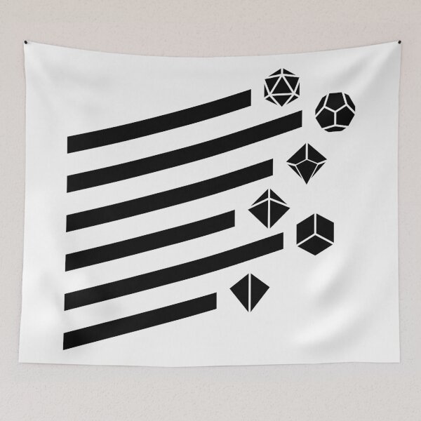 Item preview, Black Retro Polyhedral Dice Set designed and sold by pixeptional.