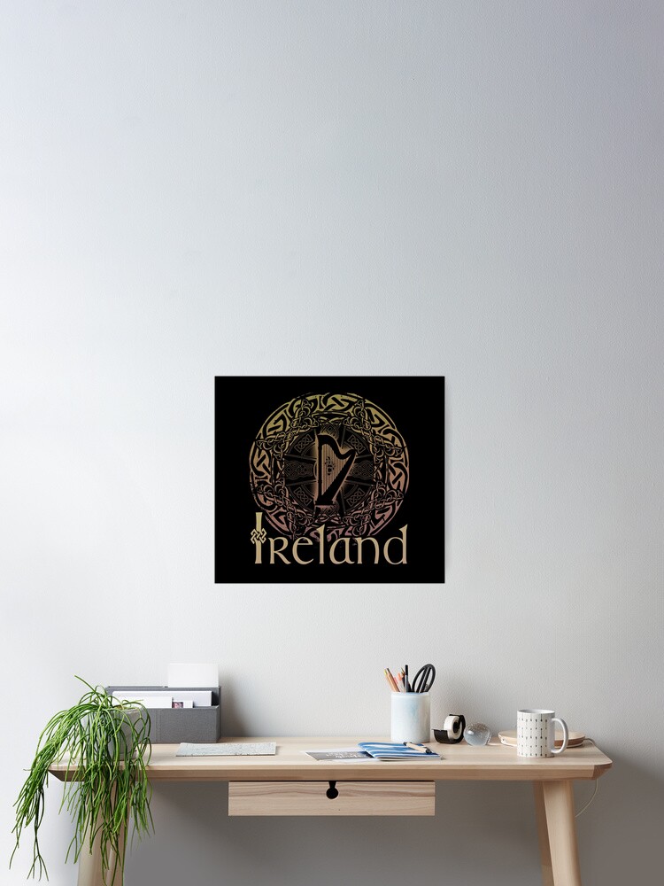 Celtic Tshirt Irish Harp Circle Knot Ireland St. Paddy's Day Celtic Tshirt Irish Harp Circle Knot Ireland St. Paddy's Day