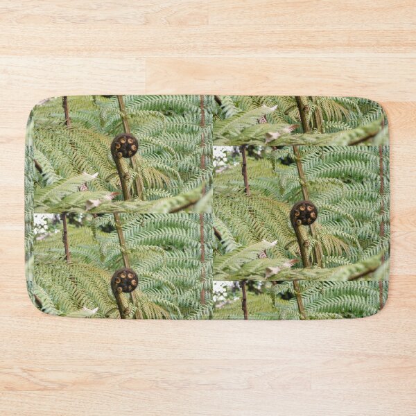 Item preview, Silver Fern Ponga Unfurling Frond Green Leaf Brown Koru designed and sold by Hanlar.