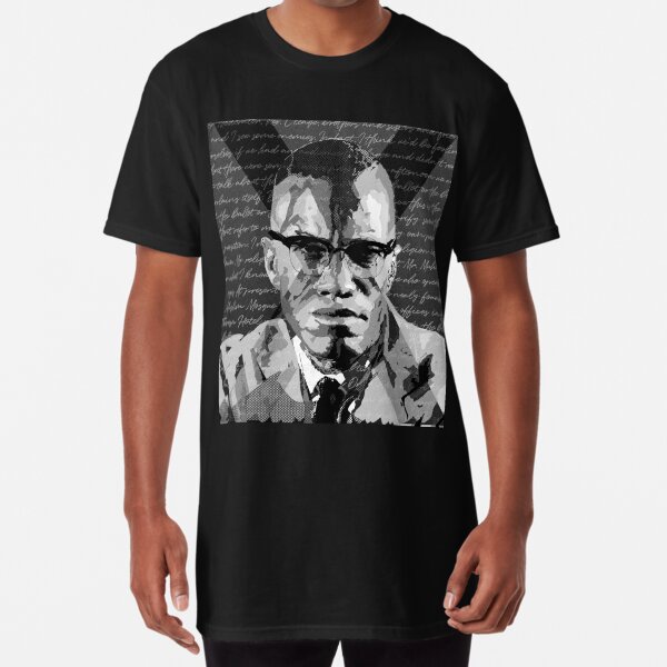 Malcolm X - Abstract Long T-Shirt
