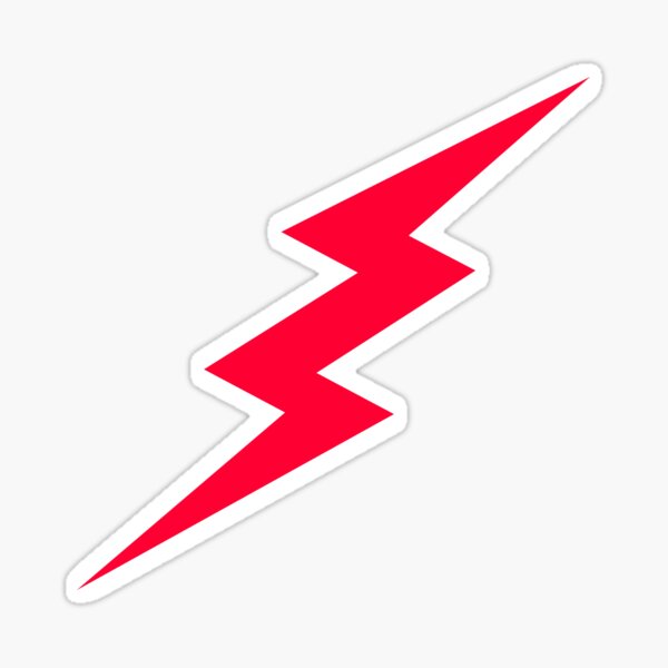 Neon Red Lightning Bolt Neon Red Lightning Bolt