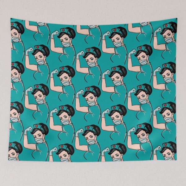 Item preview, Nurse strong woman illustration designed and sold by Inspireaglow.