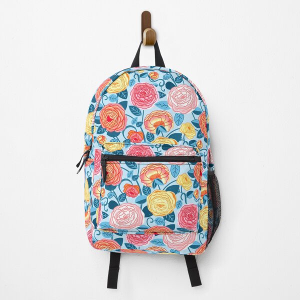 Item preview, Coral, Yellow & Blue Climbing Rosa Vines designed and sold by TigaTiga.