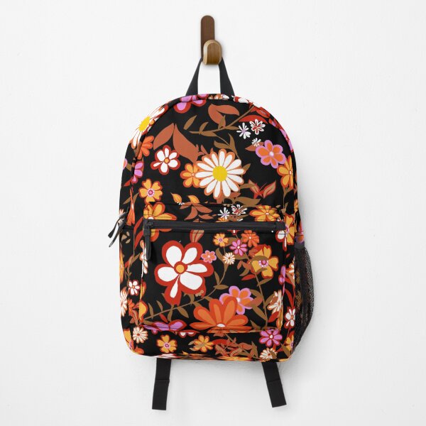 Item preview, Flowers ditsy, bright colors, retro, vintage botanicals, 70s, designed and sold by chrissyink.