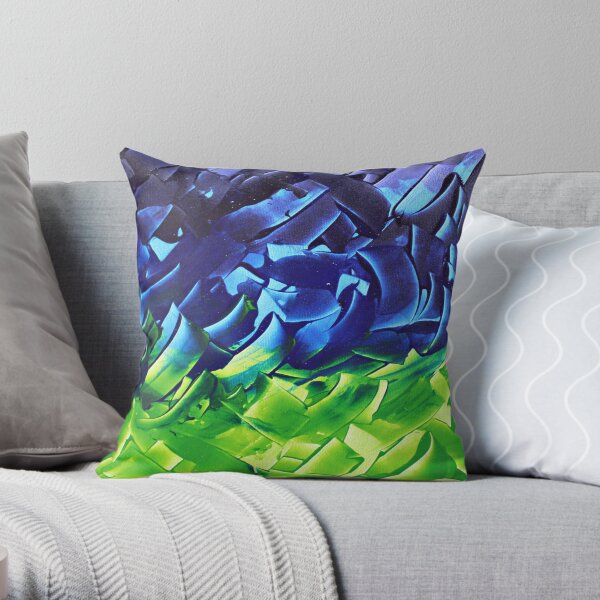 Energetic Abstractions - "Chakra Colours #2/2" Throw Pillow
