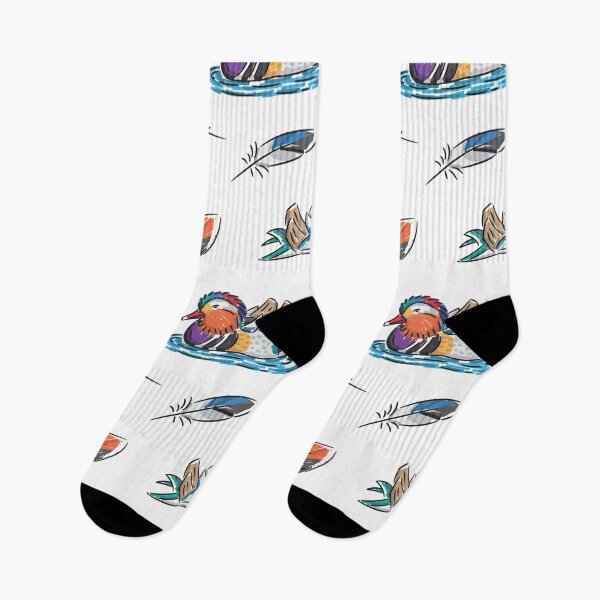 Item preview, Mandarin ducks and colorful feathers designed and sold by AleksOrel.