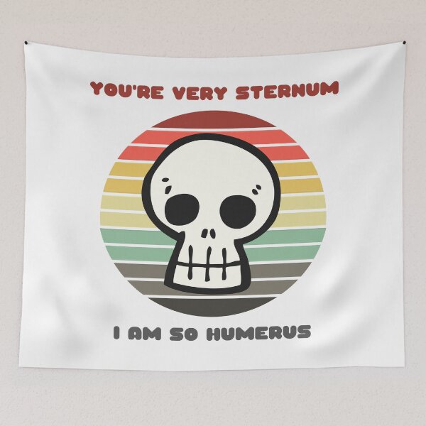 Item preview, Sunset Skull / You're Very Sternum, I Am So Humerus designed and sold by Nathalie Aynié.