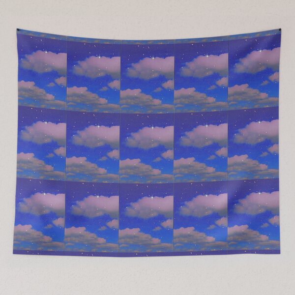 Item preview, Glittery blue clouds pattern designed and sold by DijaOutlet.