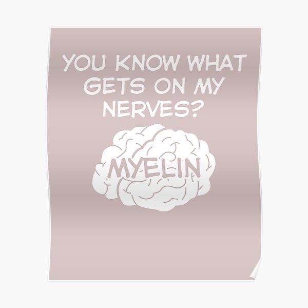 Funny Science design Neuroscience Teacher Brain Pun Design Poster