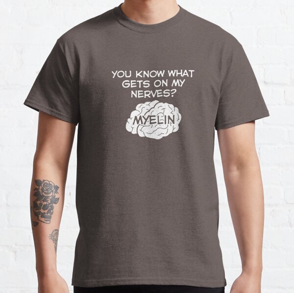 Funny Science design Neuroscience Teacher Brain Pun Design Classic T-Shirt
