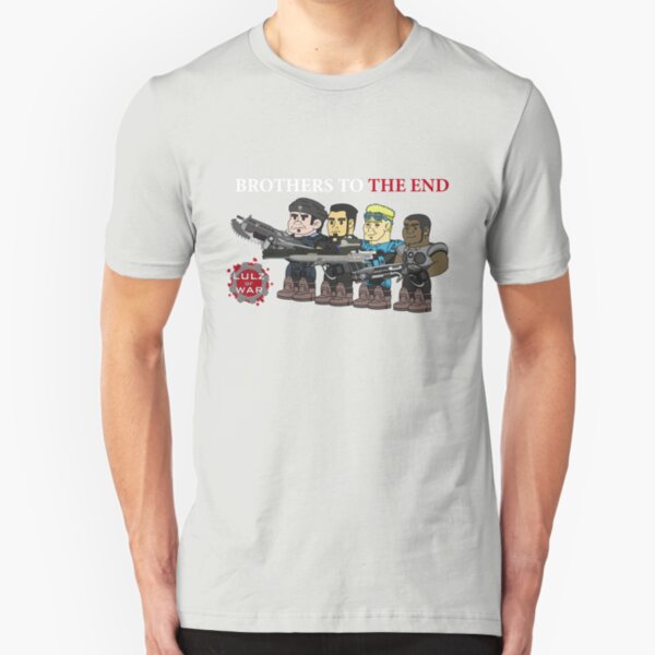 Lulz Of War: Brothers to the end Slim Fit T-Shirt