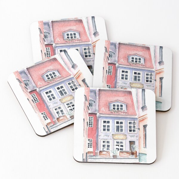 Item preview, House 1221. Pretty building, pretty house. Watercolor. designed and sold by Christina Casado évoque art studio.