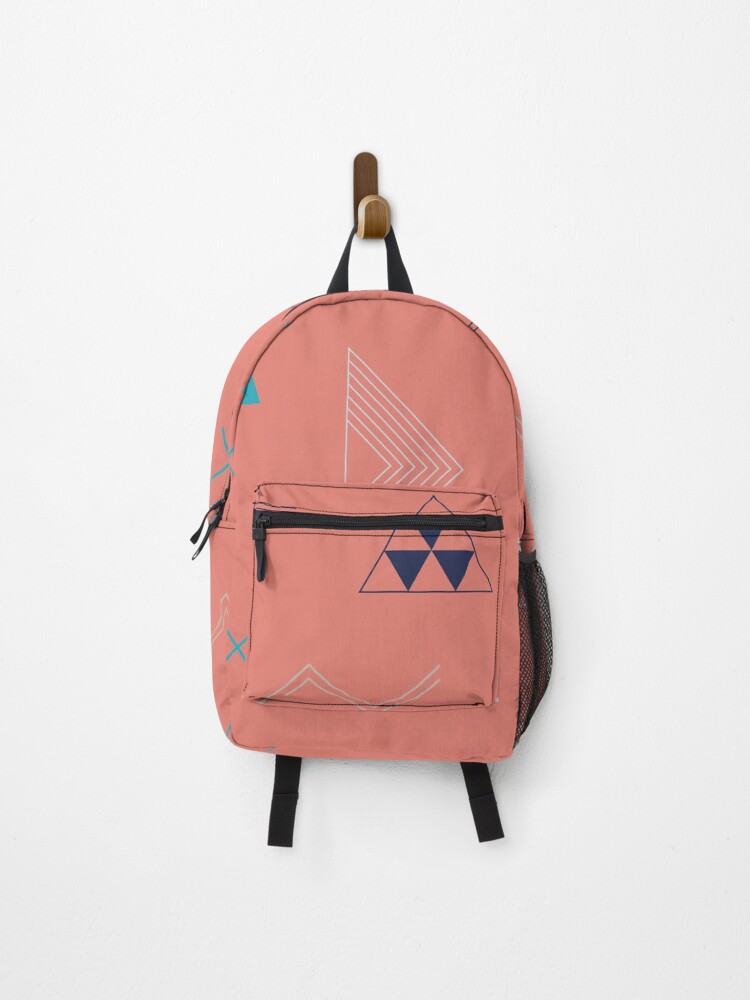 Thumbnail 1 of 3, Backpack, Pink Kilim Pattern designed and sold by shadowbright.