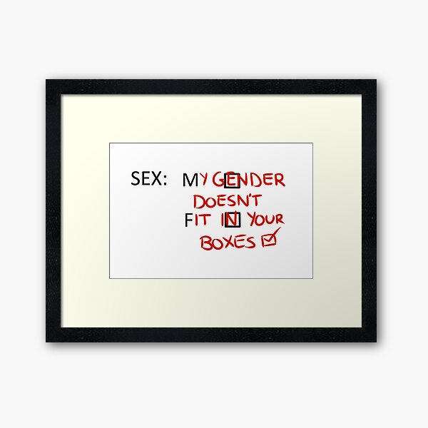 Gender Boxes Poster Framed Art Print