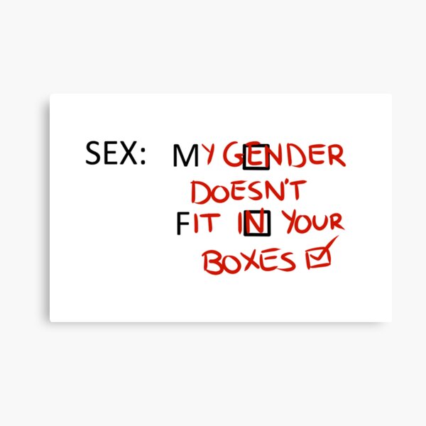Gender Boxes Poster Canvas Print