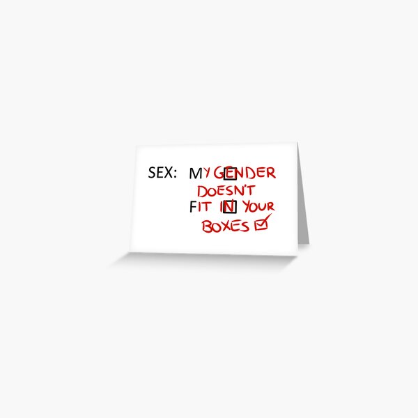 Gender Boxes Poster Greeting Card