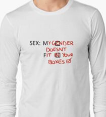 Gender Boxes T-shirt Long Sleeve T-Shirt