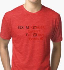 Gender Boxes T-shirt Tri-blend T-Shirt