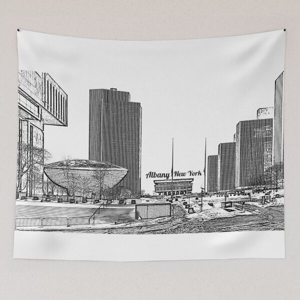 Item preview, Albany, New York - Albany Skyline - Empire State Plaza  designed and sold by leemcnut.