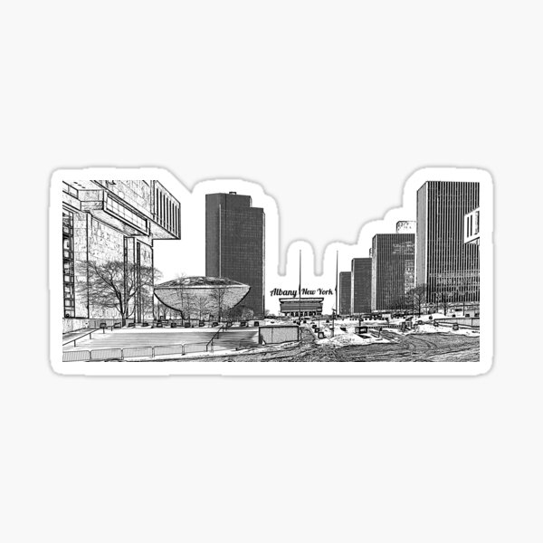 Item preview, Albany, New York - Albany Skyline - Empire State Plaza  designed and sold by leemcnut.
