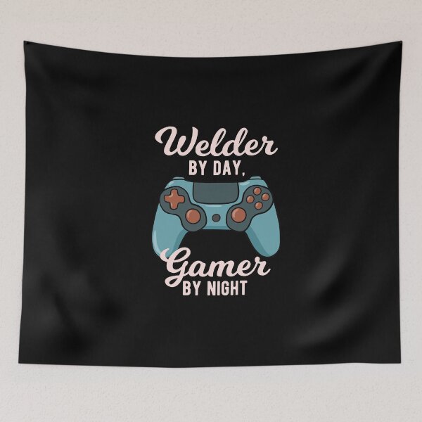 Item preview, Welder By Day Gamer By Night designed and sold by winwinshirt.
