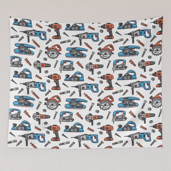 Item preview, Power tools seamless pattern designed and sold by AleksOrel.