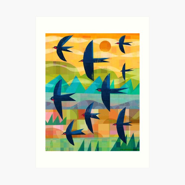 Swallows Art Print