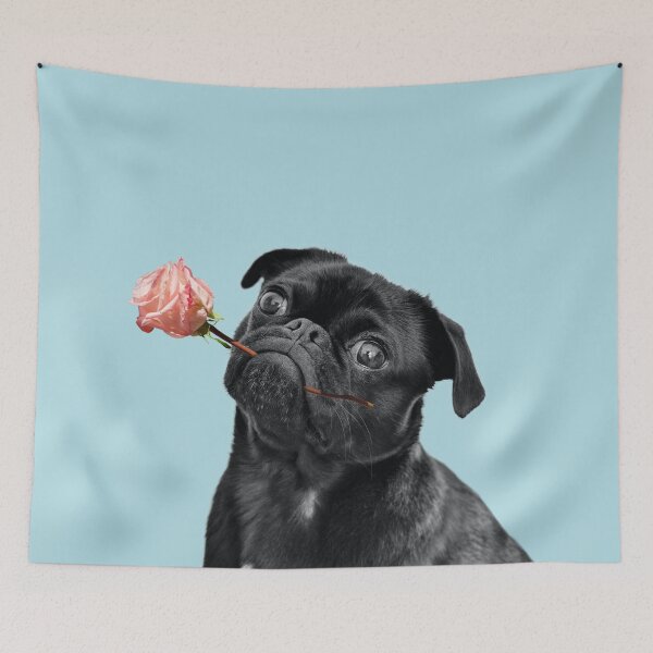 Item preview, Sweet pug in blue designed and sold by ESCAPZ.