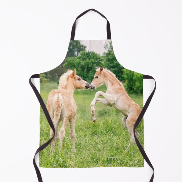 Item preview, Funny Haflinger foals playing and rearing designed and sold by Katho Menden.