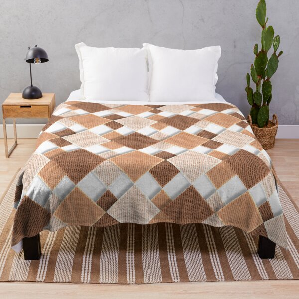 Item preview, Beige brown tan squares designed and sold by jolly3434.