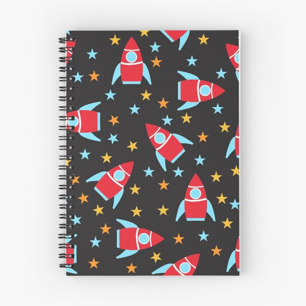 Item preview, Red and Blue Space Rockets Design designed and sold by shadowbright.