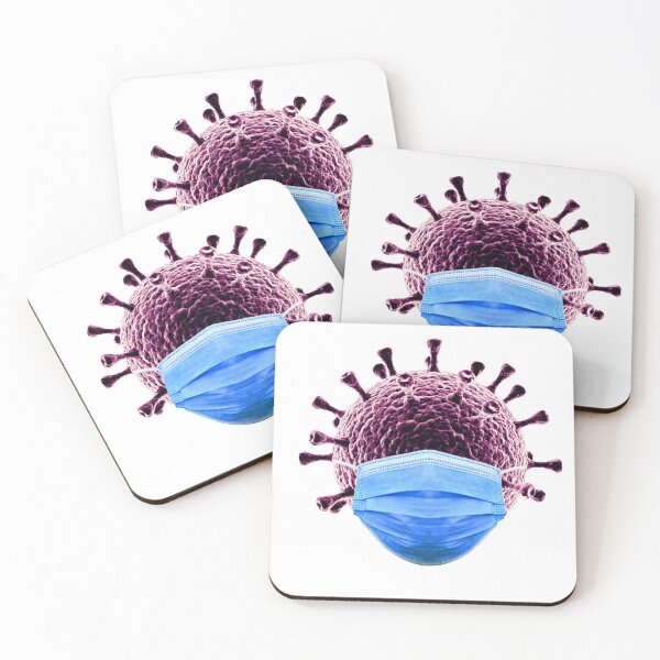Aperçu de l'œuvre Couleur du virus Corona avec masque créée et vendue par jem-camisetas.