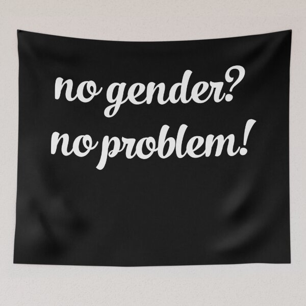 Item preview, No gender no problem - agender pride  designed and sold by flowerblossoms.