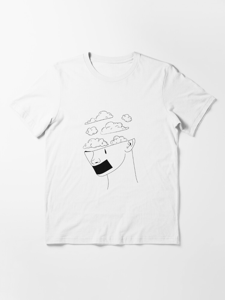 Design illustration face sadness decoration drawing clouds tears pain |  Essential T-Shirt