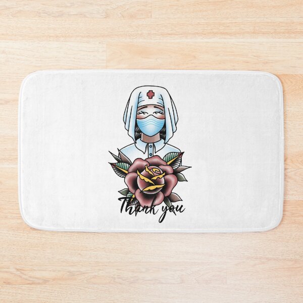 Item preview, Thank you Old school nurse traditional tattoo design designed and sold by LPdesigns2020.