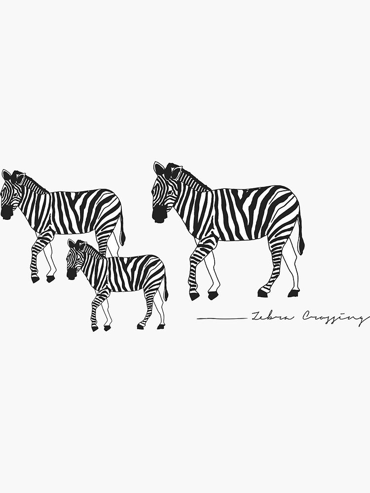 "Zebra Crossing" Sticker for Sale by DimpleA Redbubble