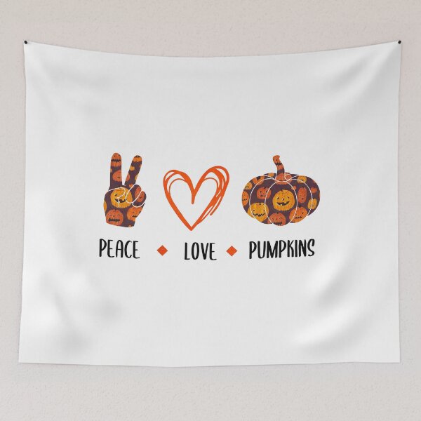 Item preview, peace love pumpkin (pumpkin faces) designed and sold by AdelDa19.