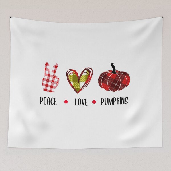 Item preview, peace love pumpkin (plaid) designed and sold by AdelDa19.