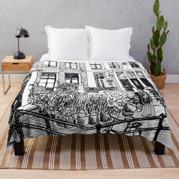 Historic houses of Amsterdam Throw Blanket
