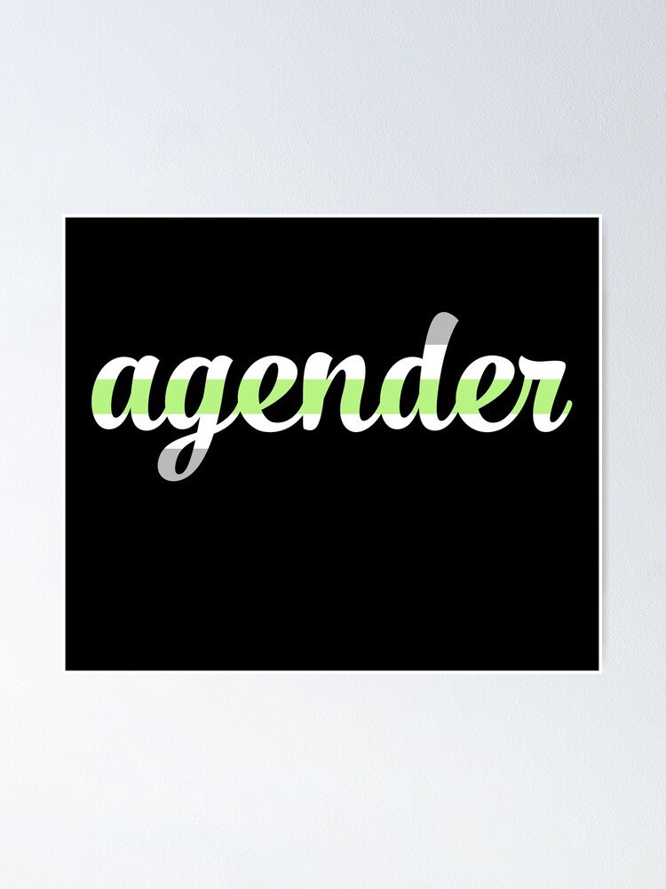 Agender Pride Flag Colors Poster By Flowerblossoms Redbubble