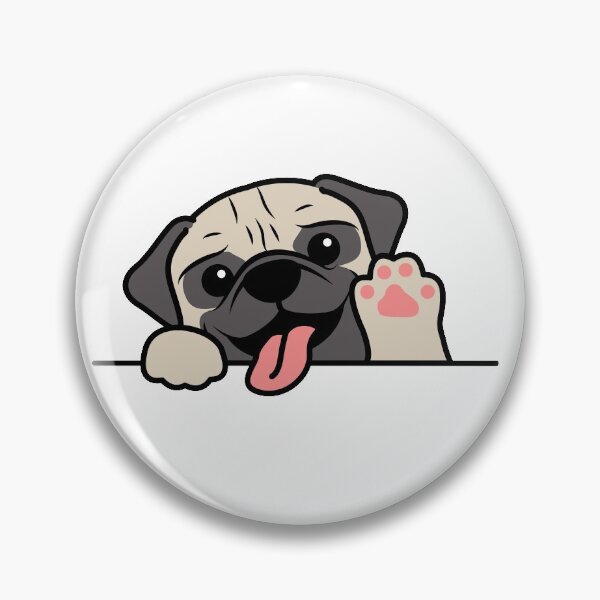 Item preview, cute, happy and pretty pug dog  designed and sold by Erikashop.