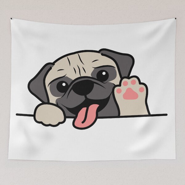 Item preview, cute, happy and pretty pug dog  designed and sold by Erikashop.