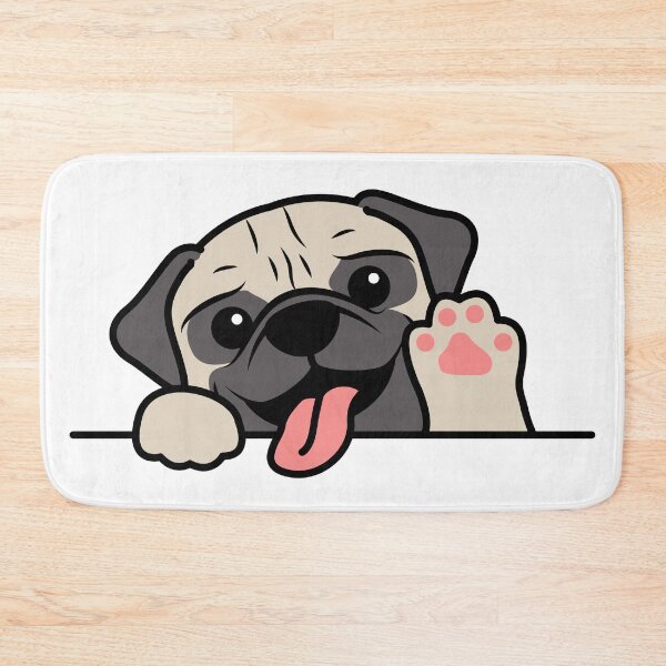 Item preview, cute, happy and pretty pug dog  designed and sold by Erikashop.