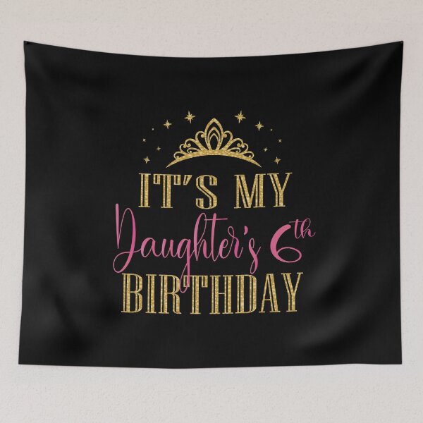 Item preview, It's My Daughter's 6th Birthday Girls Party Family Matching graphic designed and sold by Grabitees.