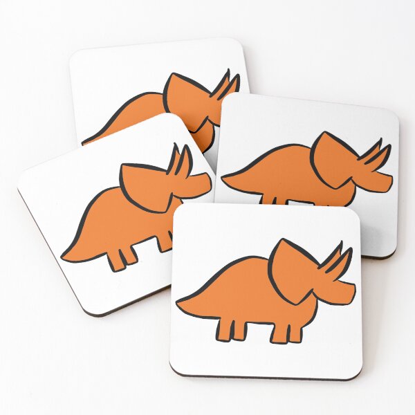 Item preview, Dinosaur Friend - Orange Triceratops designed and sold by Sally Cummings.
