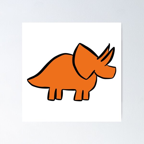 Item preview, Dinosaur Friend - Orange Triceratops designed and sold by Sally Cummings.