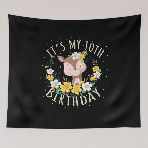 Item preview, It's My 10th Birthday Princess Girl 10 Years Old Deer Lover graphic designed and sold by Grabitees.