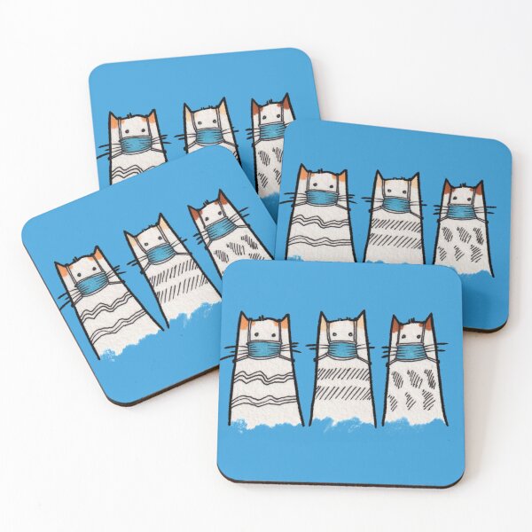 Item preview, Three Masked Cats designed and sold by Michael Walker-Toye Illustrations.