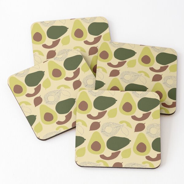 Item preview, Warm beige avocado green fruit pattern gift design designed and sold by Michael Schmidt.