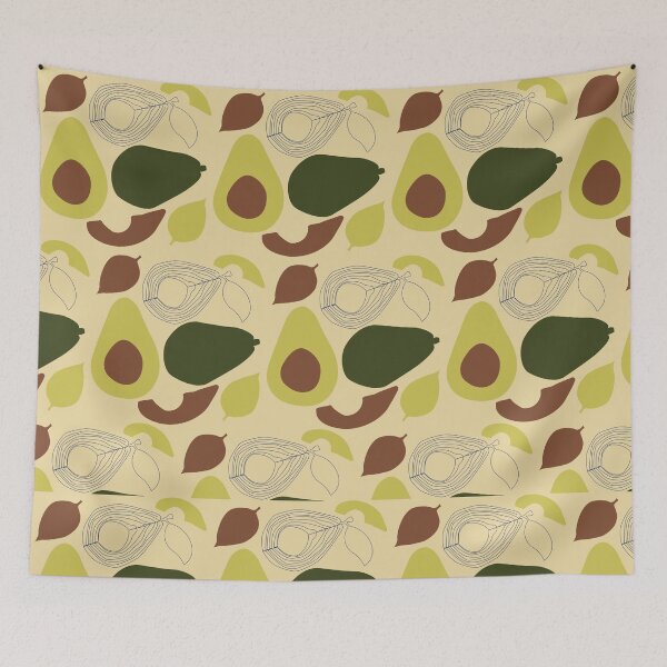 Item preview, Warm beige avocado green fruit pattern gift design designed and sold by Michael Schmidt.